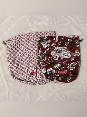 Vera Bradley Quilted Ditty Bag Set - Bordeaux Blooms